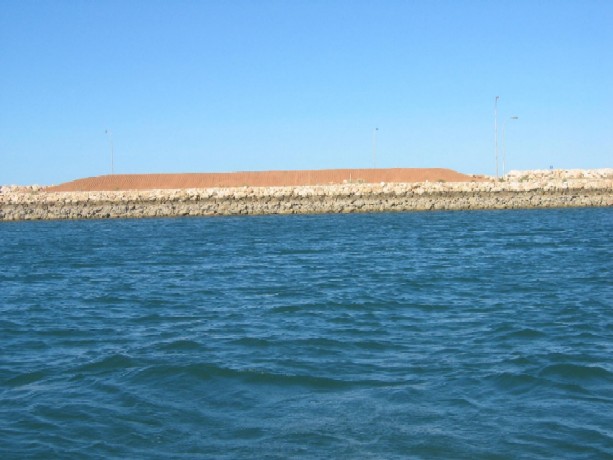 View of new EGFC mound for Club House in Exmouth Marina 1 View of new EGFC mound for Club House in Exmouth Marina 1